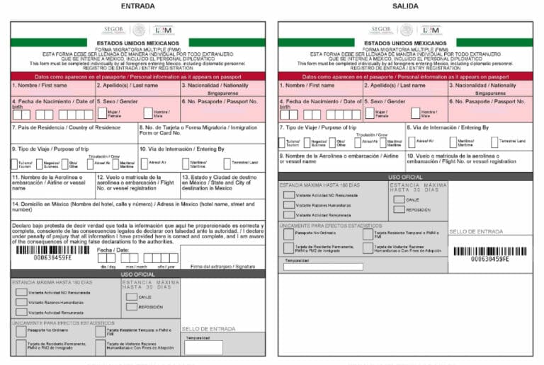 FMM Form Complete Best Guide To Mexico Immigration Form 10 FAQs   Fmm Form 1 768x516 